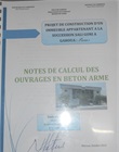 Notes de calcul de structure et corps secondaire